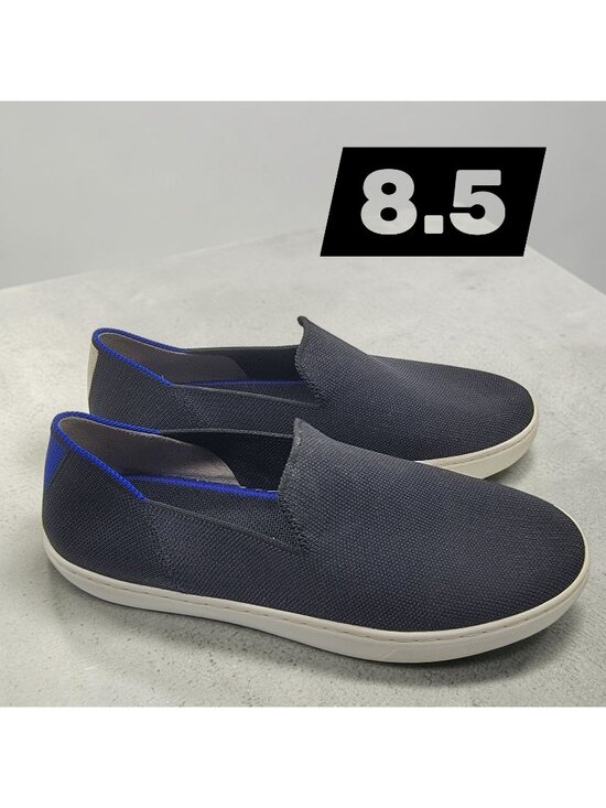 Rothy’s Shoes - Rothy's The Original Womens Size 8.5 Black Blue Classic Comfort Slip On Shoes